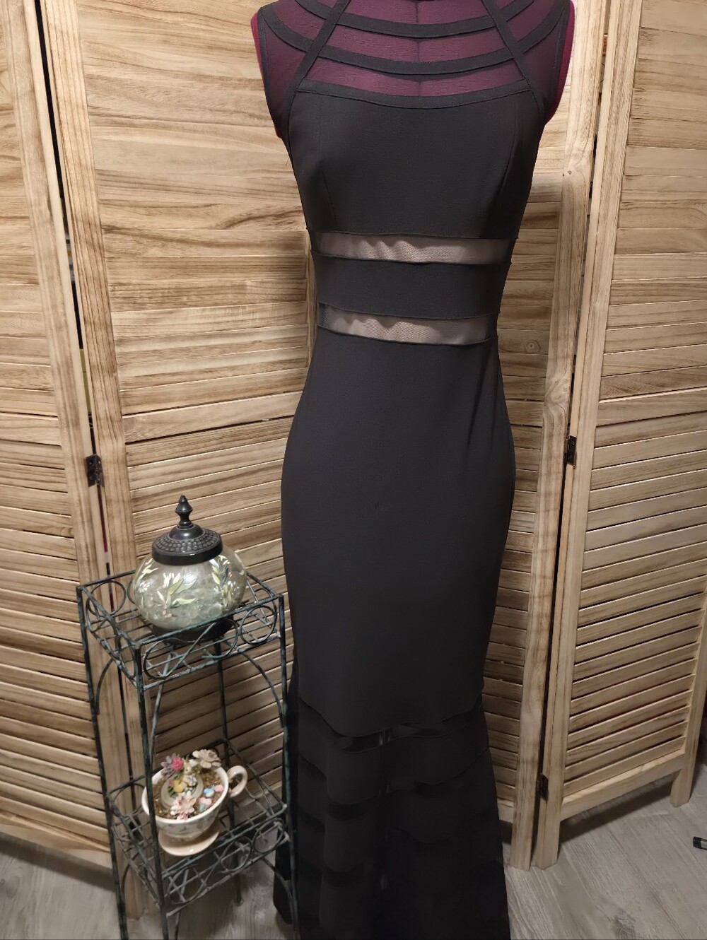 JS Collections 4 Black Gown Cutout Panels